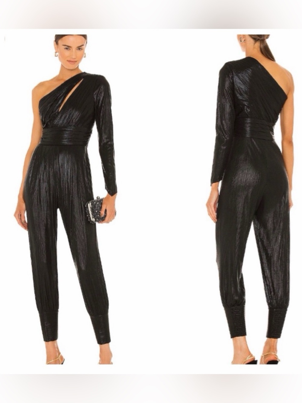 Retrofete Timi Black Metallic Jumpsuit